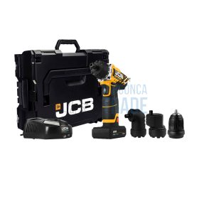   JCB 12DD-2-E-BOXX fúró-csavarozó 30Nm 2x2Ah 12V +3db különböző tokmány, L-Boxx